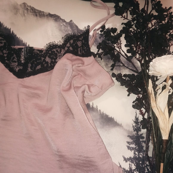 Forever 21 Tops - silky lace blush cami